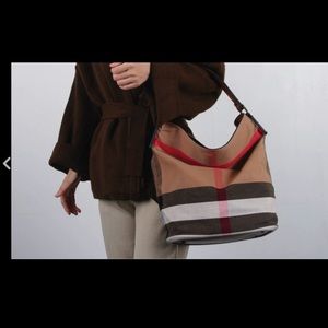 Burberry drawstring bucket tote